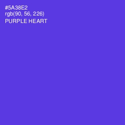 #5A38E2 - Purple Heart Color Image